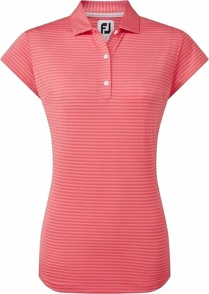 Footjoy Tonal Stripe Lisle Bright Coral XS Tricou polo