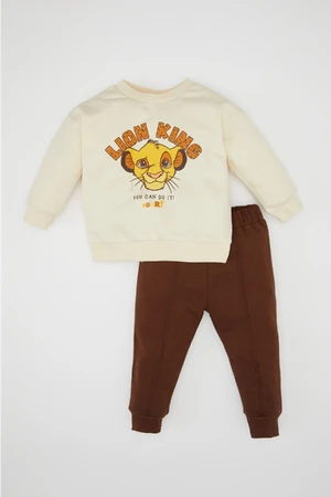 DEFACTO Baby Boy Disney Lion King Thin Sweatshirt Tracksuit Bottom 2-Piece Set