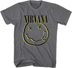 Nirvana Tričko Inverse Smiley Charcoal L