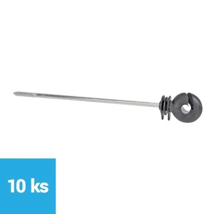 Isolator für Elektrozaun für Seile, Kabel, Bänder, mit langer Schraube 220 mm - 10 Stück