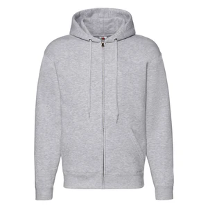 Light grey men's hoodie Premium Fruit of the Loom