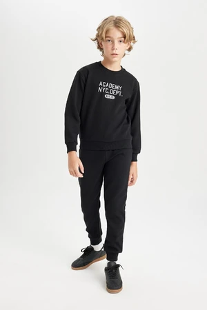 DEFACTO Boy Printed Sweatshirt Tracksuit Bottom 2-Piece Set