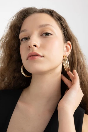 DEFACTO Women's Gold Hoop Earrings