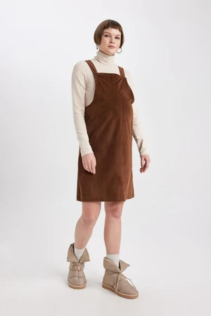 DEFACTO Regular Fit Midi Maternity Overalls Dress