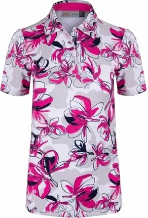 Kjus Womens Enya Printed S/S Magenta/Alloy 34 Polo košeľa