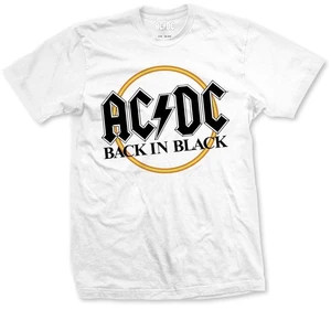 AC/DC Camiseta de manga corta Back in Black Blanco L