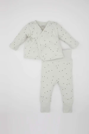 DEFACTO Baby Boy Star Patterned Waffle 2 Piece Set