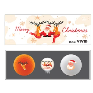 Volvik Vivid Christmas 2 Pack Golf Balls Noël Balles de golf