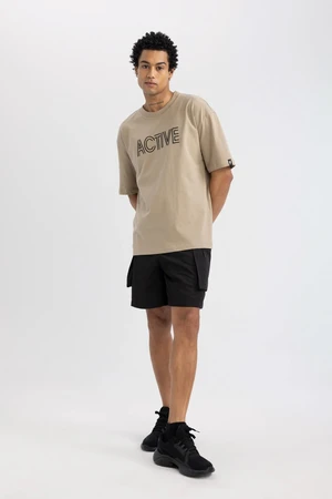 DEFACTO Fit Oversize Fit Wide Pattern Woven Shorts