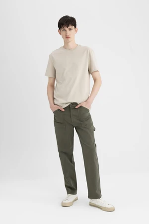 DEFACTO Straight Fit Straight Leg Gabardine Trousers