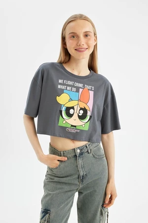 DEFACTO Cool Powerpuff Girls Oversize Fit Crew Neck Short Sleeve T-Shirt