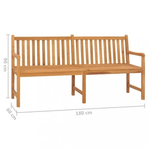 Zahradní lavice masivní teak Dekorhome 180 cm