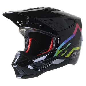 Moto přilba Alpinestars S-M5 Compass černá/stříbrná/barevná lesklá  S (55-56)