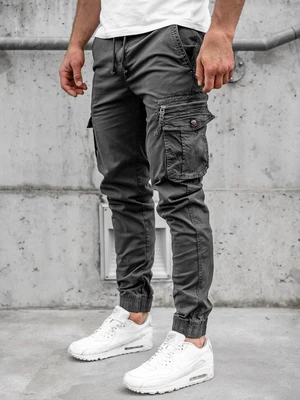 Grafitové pánské jogger kapsáče Bolf CT6702S0