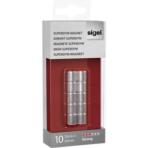 Sigel magnet SuperDym C5 Strong Zylinder-Design (Ø x v) 10 mm x 10 mm cylinder strieborná 10 ks GL701