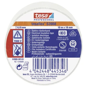 tesa tesaflex IEC 53988-00143-00 izolačná páska  biela (d x š) 10 m x 19 mm 1 ks