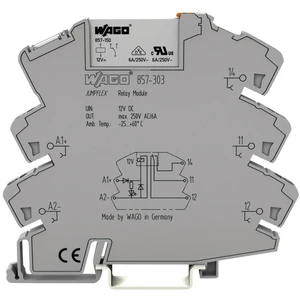 WAGO 857-303 reléový modul Menovité napätie: 12 V/DC Spínací prúd (max.): 6 A 1 prepínací  1 ks