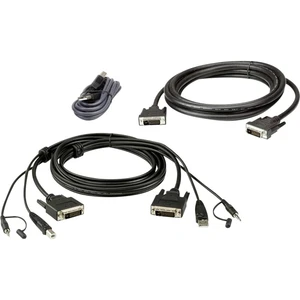 ATEN KVM prepojovací kábel [1x DVI-D zástrčka , USB 2.0 zástrčka A, jack zástrčka 3,5 mm - 1x DVI-D zástrčka , USB 2.0 z