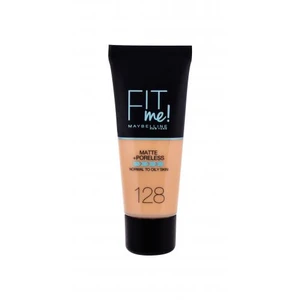 Maybelline Fit Me! Matte + Poreless 30 ml make-up pro ženy 128 Warm Nude na problematickou pleť s akné