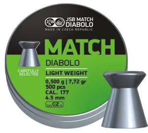 Diabolky Green Match Light Weight 4.51 mm JSB® / 500 ks (Barva: Vícebarevná)