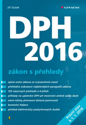 DPH 2016 - zákon s přehledy, Dušek Jiří