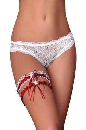 Livia Corsetti Garter Set Maroon Podvazky Univerzální červeno-bílá