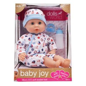 Dolls World - Panenka baby joy 38 cm - kluk