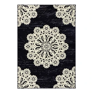 Čierny koberec Hanse Home Gloria Lace, 80 x 150 cm