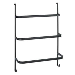 Čierny samodržiaci vešiak na uteráky Wenko Towel Holder Black, 21 × 54 cm