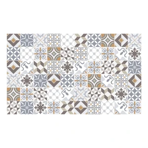 Sada 60 nástenných samolepiek Ambiance Cement Tiles Liliania, 15 x 15 cm