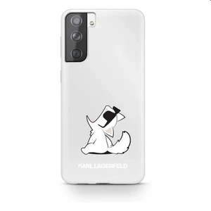 Puzdro Karl Lagerfeld PC/TPU Choupette Eats pre Samsung Galaxy S21 - G991B, transparentné