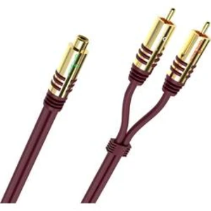 Cinch audio adaptér Oehlbach D1C20560, bordó