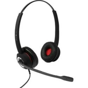 Headset pro softwarový telefon s USB stereo, na kabel plusonic 6337-10.2P na uši černá