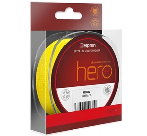 Delphin splétaná šňůra hero 4 fluo žlutá 117 m - 0,20 mm 13,2 kg