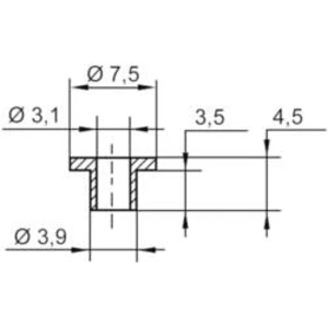 Izolační průchodka KSS V5358, 7,5/3,1 mm