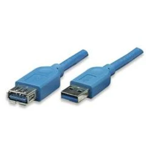 USB 3.0 prodlužovací kabel TECHly ICOC-U3-AA-30-EX ICOCU3-AA-30-EX, 3.00 m, modrá