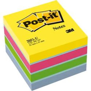 Kostka samolepících poznámek post-it Mini 2051-u 51 x 40 x 51 mm 400, roztříděná Post-it 2051-U, (š x v) 51 mm x 40 mm, ultramodrá , ultražlutá , ultr