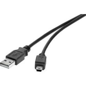 USB 2.0 kabel Renkforce RF-4455804, 15.00 cm, černá