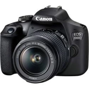 Digitální zrcadlovka Canon EOS-2000D vč. EF-S 18-55 mm IS II 24.1 Megapixel černá optický hledáček, s vestavěným bleskem, Wi-Fi, Full HD videozáznam, 