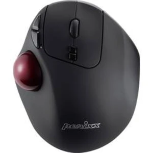 Laserová Trackball Perixx PERIMICE-717 D 11568, ergonomická, integrovaný trackball, černá