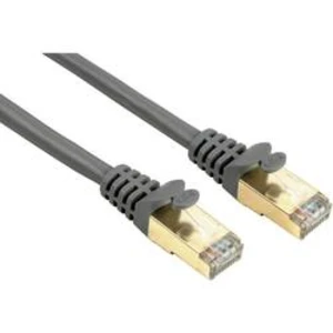 Síťový kabel RJ45 Hama 41898, CAT 5e, S/STP, 10.00 m, šedá