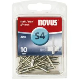 Slepý nýt Novus 045-0036, (Ø x d) 4 mm x 10 mm, ocel, 20 ks