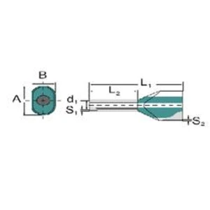 Dutinka Weidmüller 9018580000, 2.5 mm² x 10 mm, částečná izolace, šedá, 250 ks