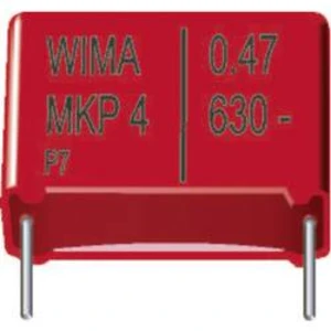 Foliový kondenzátor MKP Wima, 0,22 µF, 630 V, 20 %, 26,5 x 7 x 16,5 mm