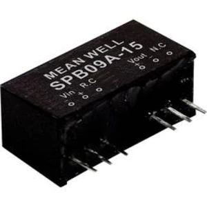 DC/DC měnič napětí, modul Mean Well SPB09C-15, 600 mA, 9 W, Počet výstupů 1 x