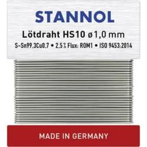 Bezolovnatý pájecí cín Stannol HS10, bez olova, 30 g, 1 mm