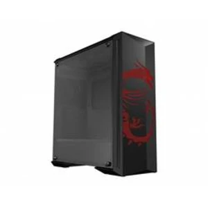 PC skříň, herní pouzdro midi tower MSI Gaming MPG GUNGNIR 100D, černá, červená