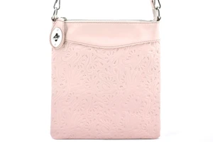 Dámská kožená kabelka crossbody Arteddy - růžová pudrová