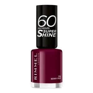 Rimmel London 60 Seconds Super Shine 8 ml lak na nechty pre ženy 712 Berry Pop