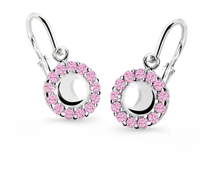 Cutie Jewellery Dětské náušnice z bílého zlata C2750-10-X-2 růžová